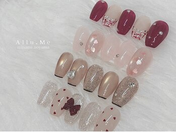 アリューミー 南青山店(Allu.Me)の写真/◆人気の秘訣は高技術&絶妙なバランスのdesign◆プロが心躍る"ちゅるん"とした可愛い指先に仕上げます♪