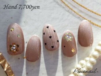 プラスネイル 北千住東口店(PLUS NAIL)/【3295】ハート×マグネット
