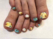 ネイルサロンアンドネイルスクールアートローズ 町田店(Art Rose)/ひまわりフットネイル