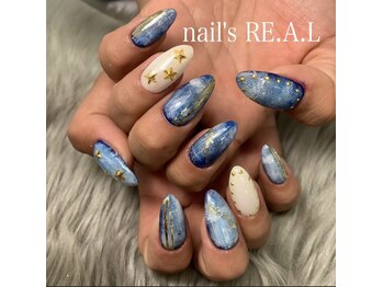 ネイルズリアル 倉敷(nail's RE.A.L)/デニムネイル