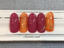 スエルテ ネイルサロン 北千住店/暖色ミックスネイル　¥7000