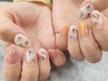 アイビー(Aivy)/花柄×オーロラネイル