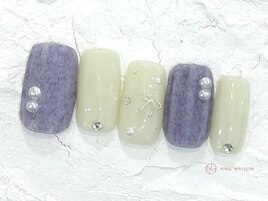 パープルニット￥7800