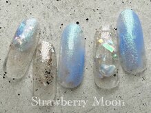 サロンストロベリームーン(Salon Strawberry Moon)/ブルーニュアンスネイル　￥7980