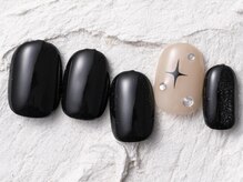 ジェミーネイル エビス(Jemiy nail ebisu)/韓国シンプルブラック6480yen