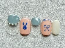 カラ ネイル 中津店(calla nail)/うさぎ×リボン