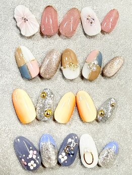 ネイルアンドアイラッシュ グレース 芦屋店(nail&eyelash Grace)の写真/【芦屋駅すぐ】丁寧なオフ+ケア付☆イベントや気分に合わせた上品で可愛いネイルで気分もUP☆