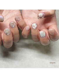 アシンメトリーニュアンスネイル