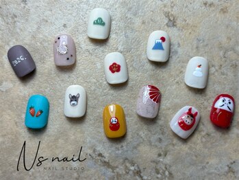 エヌズネイル 三鷹駅前北口店(n’s nail)/お正月アート 330円~