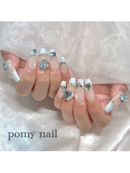 ポミーネイル 渋谷店(Pomy nail)/水色ネイル