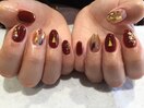 カラフル塗りかけネイル　￥7000