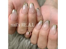 ネイルズリアル 倉敷(nail's RE.A.L)/ミラーフレンチネイル