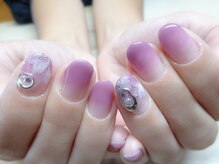 アミュリー ネイル アトリエ(Amury nail atelier)/とろりマーブル★くすみパープル
