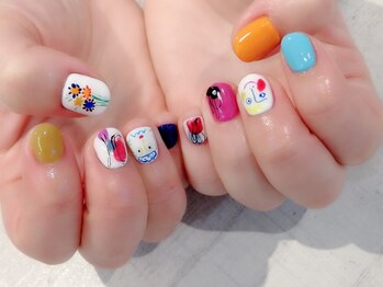 ラルネイル 大宮(Lull. nail)/*絵画風*手描きアート*