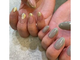 非対称クリアネイル　20