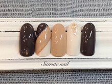 スエルテ ネイルサロン 北千住店/栗色ミックスネイル ¥7000