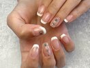 フレンチ×ターコイズネイル