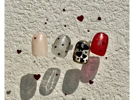 バレンタインネイル/ハートホロ