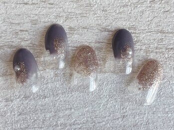 ネイルサロン エムズ(Nail Salon M's)/冬カラーの塗りかけネイル