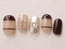 アイネイルズ 渋谷店(I nails)/ガーリーボルドーネイル