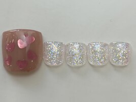 ピンクハートラメ¥7500