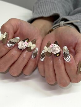 バレンタインネイル