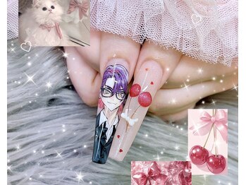 痛ネイル さくらんぼ 春