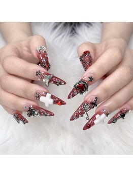シンネイルズ(Xinhnails)の写真/スカルプ/チップ長さ出しで理想の美爪へ★トレンドの華やかデザインも綺麗に映える♪