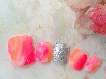 ネイルサロン&スクール ジーナ(GINA)/ネオンマーブルネイル