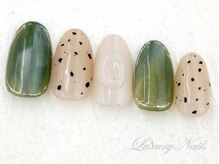 ラグジュアリーネイルズ アカバネ(Luxury Nails Akabane)/ぷっくり*柄ネイル