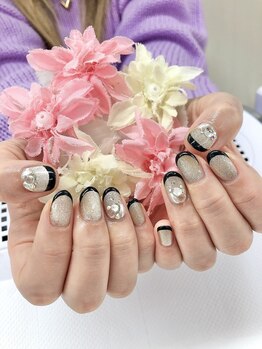 ディーネイル 京橋(D-nail)/立和名/マグネット黒フレンチ