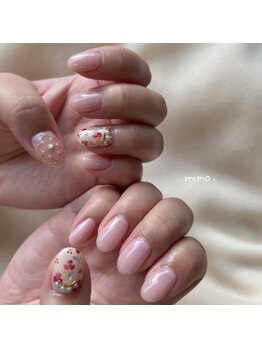 リジョイスヘア エン(REJOICE hair EN)/花柄ネイル 手描き