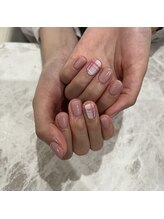 アンダーバーホワイトプラス 南海難波店(_WHITE+)/チェックネイル