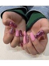 スペル(spell)/pink nail