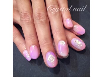 クリスタルネイル ボンベルタ橘店(CRYSTAL NAIL)/ガーリーネイル