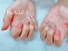 ユーネイルズ 恵比寿(Yu.NAILS.)/春スキニーフレンチ◎バタフライ