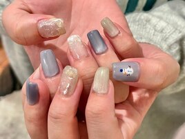 雪だるまネイル