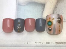 ネイルビート(NAIL BEAT)/ニュアンス風　フットネイル