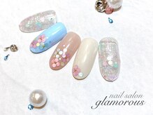 ネイルグラマラス 西新井店/《パラジェル》ホログラム　お花