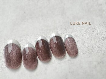 ルークネイル 恵比寿店(LUKE NAIL)/マグネットフレンチネイル　秋冬