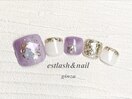 フットパープルシェルネイル