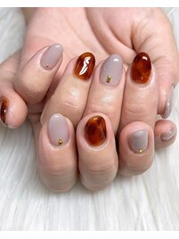 【Hand】べっ甲ネイル