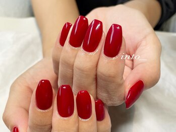 ネイルサロン イントゥ(into_)/ワンカラー　レッド