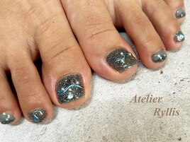 キラキラフラッシュネイル
