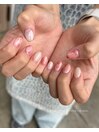 定額アート◆桃ネイル