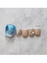 ネイルサロンリュクス (nailsalon Luxe)/フットネイル　ニュアンス　海