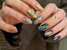 アイネイルズ 吉祥寺店(I nails)/ちぐはぐブルー