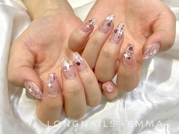 ロングネイルズ エマ(LongNails-Emma)/クリア系デザイン