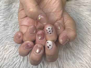 バレンタインネイル