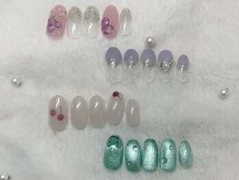 リボン 佐野店(Ribbon)の写真/【パラジェル取扱店】オフ無料◎シンプルネイル多数♪マグネットやアートをプラスして特別な日のネイルに!!